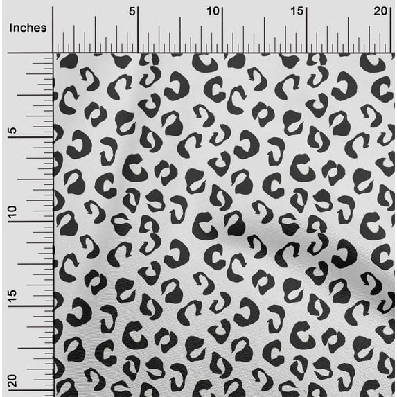 oneOone Cotton Cambric White Fabric Animal Skin Sewing Material Print Fabric By The Yard 42 Inch Wide-832