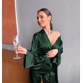 thumbnail image 3 of Eternatastic Women's Long Sleeve Satin Silk Pajama Set Belted Sleepwear Silky Pj Sets Nightwear Pjs Loungewear, 3 of 6