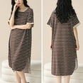 thumbnail image 2 of Levmjia Plus Size Nightgowns For Women Soft Breathable Cotton Round Neck Sleep Dress Knee-Length Nightgown for Women Plus Size Summer Comfy Relaxing Home Wear, 2 of 9