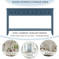 thumbnail image 6 of 60-Inch Rustic Entryway Console Table, Long Sofa Table with 2 Small Drawers and 2 Larger Drawers, Bottom Shelf for Storage (Antique Navy), 6 of 9
