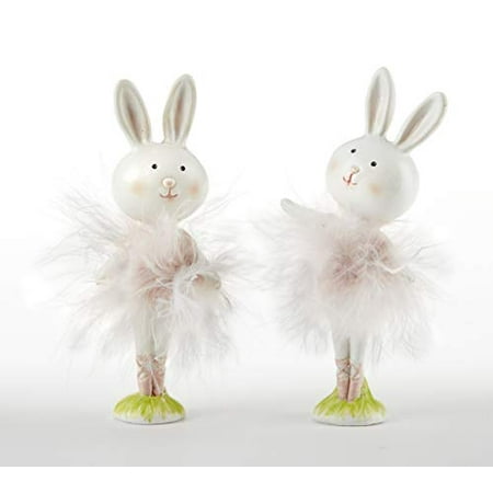5.1" Resin Ballerina Bunnies - Set of 2