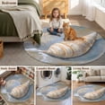 thumbnail image 6 of Ocean Shell Round Living Room Rugs 3.3 ft, Coastal Spray Washable Area Rug with Non-Slip Sturdy Edge Binding Round Front Door Mat Floor Carpet for Entryway, 6 of 9