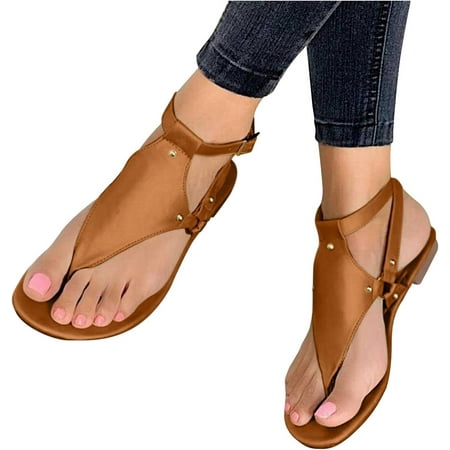 

Breathable Sandals Leisure Casual Shoes Fashion Soled Thick Womens Outdoor Women s Sandals Dress Sandals for Women Flat Cover Toes