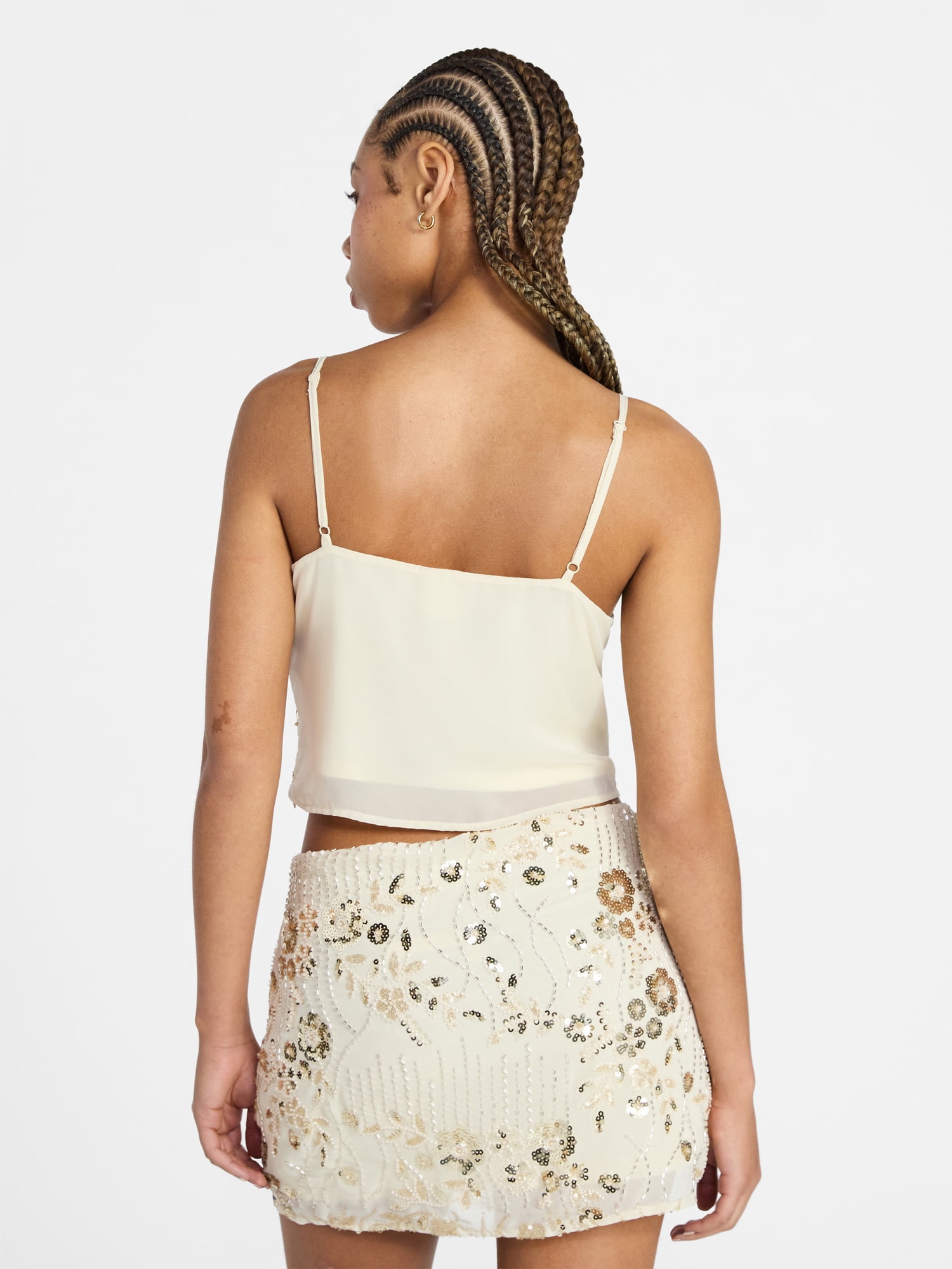 BEEDEN PRINT BACK OPEN CAMISOLE （未使用） No Boundaries Embellished Camisole Top, Women's XXS-XXL - Walmart.com