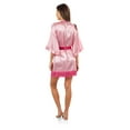 thumbnail image 4 of Ashford & Brooks Women's Satin Kimono Bridesmaid Short Robe - Silky Bathrobe with Pockets, 4 of 5