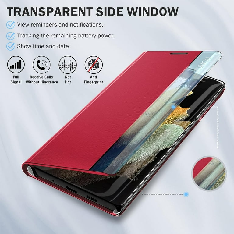 Luxury Clear View Case for Samsung Galaxy S21 Ultra 5G with
