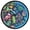Lizard and Leaf, variant on Dailycode Night Light Wall Clock Glow in The Dark 12 inch Battery Operated Silent Luminous Clocks, Lizard and Leaf