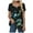 Black, variant on vigerkar Womens Henley Tunic Tops Bohemian Floral Print Button Up T-Shirts V-Neck Casual Blouses Mint Green, XXL