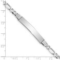 thumbnail image 3 of 14k White Gold Bracelet ID Figaro 7 mm 8 in WG Link, 3 of 3