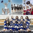 thumbnail image 5 of 12pcs Cheerleading Pom Poms With Finger Holes Metallic Foil Cheer Pom Poms, 5 of 5