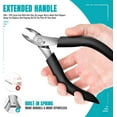 thumbnail image 4 of RONAVO Toenail Clippers for Thick Nails - Nail Clippers Set for Men.Heavy Duty Professional Thick & Ingrown Toe Nail Clipper, Large Toenail Scissors for Elderly/Mens/Women,Long Handle Safety (B, 4 of 9