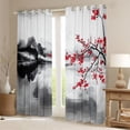 thumbnail image 2 of Castle Fairy Sakura Blackout Curtains Set of 2 (52x84 Each),Japanese Window Curtains, 2 of 6
