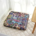 thumbnail image 3 of Dutch Velvet Square Meditation Floor Pillow 22in, Boho Yoga Cushion for Home Seating and Relaxation, 3 of 7