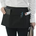 thumbnail image 2 of 1. Stainproof Polyester Waist Apron with 3 Utility Pockets for Chefs, Bartenders - Heavy Duty Kitchen Workwear, 2 of 8