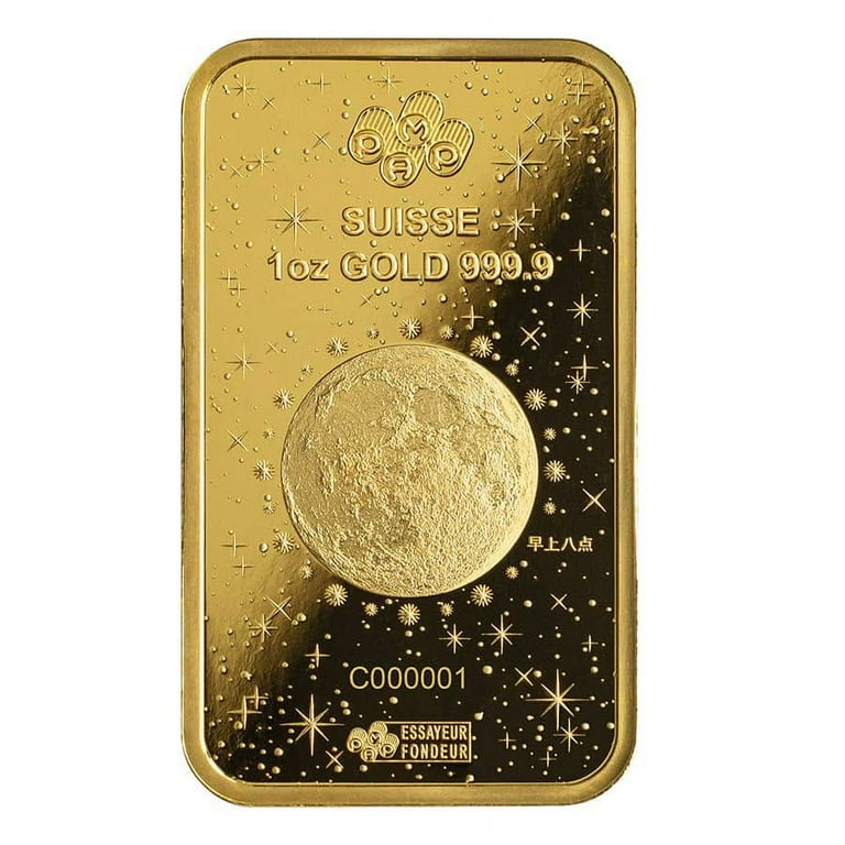 PAMP Suisse 2024 1 oz Lunar Dragon Gold Bar, .9999 Fine, In Assay