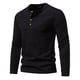 thumbnail image 3 of Jersey de botones de moda informal para hombre: camiseta estampada de manga larga, material de poliéster, uso diario/laboral, 3 of 4
