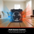 thumbnail image 6 of Pelonis 2-In-1 Heater and Fan, 3 Speed, 1,500 Watts, Adjustable Temperature, Portable, Black, 6 of 15