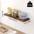 thumbnail image 3 of Tomnk 15.8" Floating Wall Shelves, Rustic Brown Wood Wall Shelf Set of 4, Invisible Brackets for Bathroom, Bedroom, Living Room, Kitchen, 3 of 5
