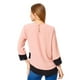 thumbnail image 3 of Blusa Manga Larga Bicolor Casual Mujer Rosa Ligera Cruzada rosa XL Incógnita 550314, 3 of 6