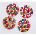 thumbnail image 3 of Nvzi Super Absorbent Drink Coasters - Round- Scratch Free - Self Drying -Multi Color- Handmade - Naturally Dense and Absorbent Wool Decor, 3 of 4
