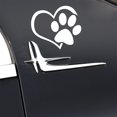 thumbnail image 4 of Linda Pata De Perro De Dibujos Animados Con Corazón De Melocotón Pegatina De Coche Animal Perro Gato Amor Mascota Coche Calcomanía Vogacara PT002686-05, 4 of 5