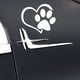 thumbnail image 5 of Linda Pata De Perro De Dibujos Animados Con Corazón De Melocotón Pegatina De Coche Animal Perro Gato Amor Mascota Coche Calcomanía Kearding PT002686-06, 5 of 6