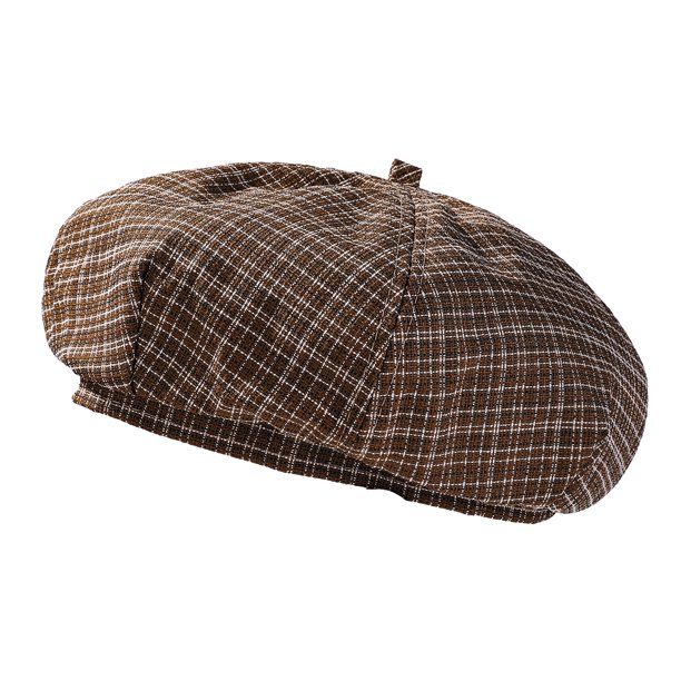 Gorros de vendedor de periódicos a cuadros para mujer, sombreros octogonales vintage, boinas, sombrero de boina de hueso para mujer, sombreros de artista de punto de invierno y otoño, gorro clásico