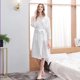 thumbnail image 1 of HONGHANYUAN Men Women Spring and Autumn Thin Terry Cloth Bath Robe Towel Bathrobe Nightgown Ladies Sexy Pajamas, 1 of 4