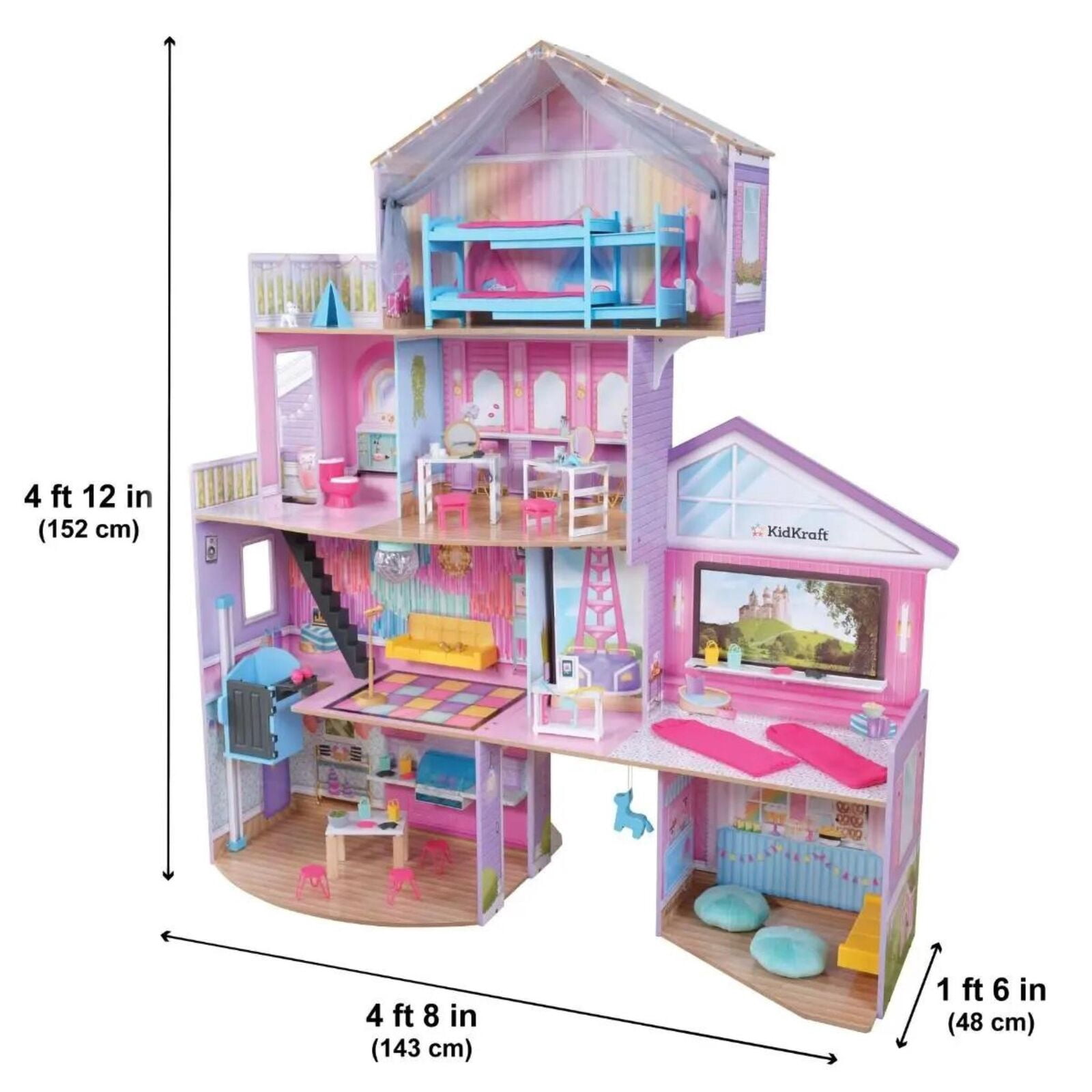 KidKraft Ultimate Slumber Party Wooden Mansion Dollhouse