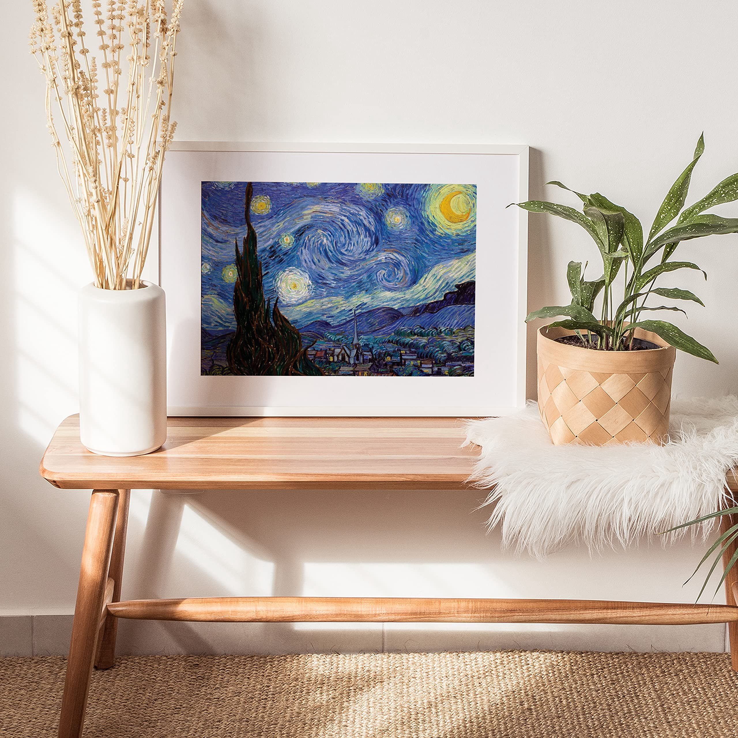 Mindbogglers Gold 1500-Piece Jigsaw Puzzle, Starry Night by Van Gogh, for Adults, 33x26in