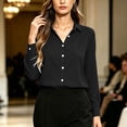 thumbnail image 6 of Karight Womens Button Down Shirts Cotton Oxford Shirt Dress Shirt Long Sleeve Work Blouses Tops with Pocket, 6 of 6