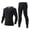 Black, variant on Men's Thermal Underwear Lined Set, 4 Way Stretch Moisture Wicking Long Johns, Quick Dry Base Layer Top Bottom for Running Cycling Outdoor Sports