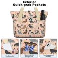 thumbnail image 2 of Tote Bag for Women - Black Cute Dachshund Dog and Wine Shoulder Bag - Large Utility Work Duffle Bag with Zipper Handbag for Travel, Work, Sprots, 2 of 5