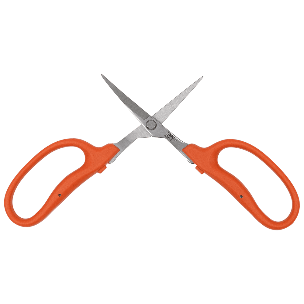 Zenport ZS420 Curved MasaMasa Trim Scissors, 1.4 Inch Stainless Steel Blades, Red