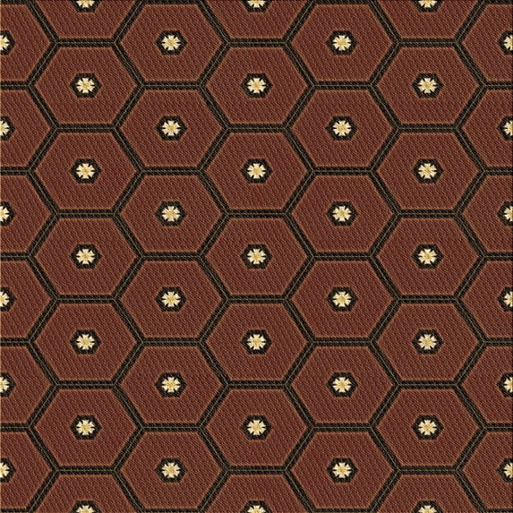 Ahgly Company Indoor Square Patterned Mahogany Brown Area Rugs, 8' Square