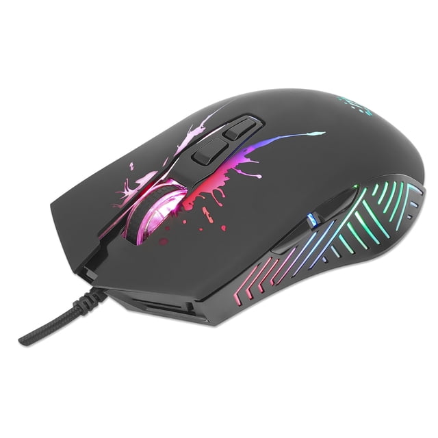Mouse Gaming Óptico Manhattan USB-A con iluminación LED Siete botones