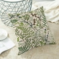 thumbnail image 4 of Spring Pillow Covers 16x16 Inch Set of 2,Vintage Sage Green Wild Flower Plant Throw Pillows Case,Seasonal Floral Outdoor Decorative Linen Farmhouse Decor Cushion Covers for Sofa Bed Couch, 4 of 6