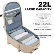 Backpacks for Adults- Large Travel Backpack, Flight Approved Carry-on Luggage, Personal Item Travel Bag Fits 15.6 Laptop Mochila ,Beige