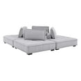 thumbnail image 6 of Modway Saunter Tufted Fabric Fabric 4-Piece Sectional Sofa in Light Gray, 6 of 10