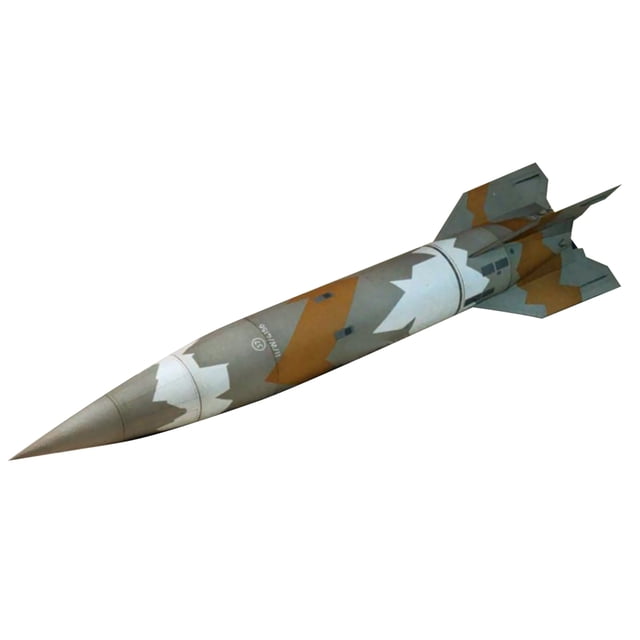 NATEFEMIN Unassembled V1 & V2 Paper Rocket Model Kit for Military Enthusiasts Scale Collectible 36/58cm DIY Cardboard Reinforcement