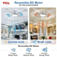thumbnail image 3 of Ventilador de techo TCL de 52 pulgadas, plateado, de bajo perfil, luz remota, 6 velocidades, 3 of 9