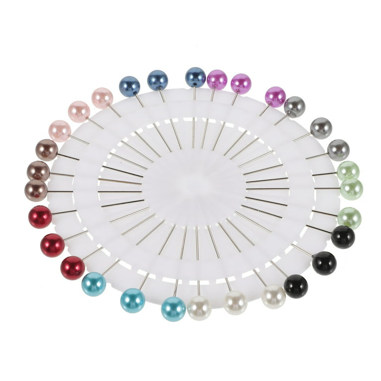 Wholesale Large Straight Hijab Pins in Pearl White 1 dozen set