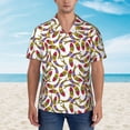 thumbnail image 5 of Picia Colorful Fishes Gentle Cotton Regular Fit Short Sleeve Casual Hawaiian Shirt for Men-Small, 5 of 8