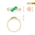 thumbnail image 4 of Angara Natural 0.36 Ct. Emerald with Diamond Infinity Ring in 14K Yellow Gold for Women (Ring Size: 12), 4 of 9