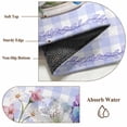thumbnail image 6 of Large Area Rugs for Living Room Bedroom, Spring Easter 6'x9' Rug Washable Carpet Runner Indoor Outdoor, Bunny Botanical Flowers Leaves Purple Check Non Slip Floor Mats Rug for Kitchen, Playroom, 6 of 8