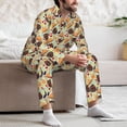 thumbnail image 7 of Naloa Thanksgiving Men’s Pajamas Set - Long Sleeve Button Down Sleep Shirt and Pajama Bottoms Sleepwear Set-Medium, 7 of 7