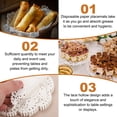 thumbnail image 4 of Uxcell 150pcs Lace Paper Doilies 12 x 8.5 Inch White Oval Disposable Decorative Paper Placemats Hollow Flower Absorbing Papers for Cakes Desserts Food Decoration Wedding Birthday, 4 of 7