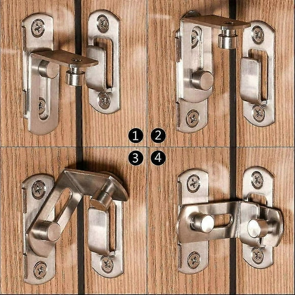 2 Small 90 Degree Right Angle Door Latch Buckles Curved Latch Bolts Sliding Latch Lever Bolts For Doors And Windows