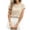 Beige, variant on Stichou Women's Sweater Vest Spring Summer Cap Sleeve Crew Neck Casual Loose Knit Business Tops Western Vacation Outfits Brown S