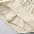 thumbnail image 7 of Zunfeo Cargo Skirt for Women with Pockets Casual Comfy Low Rise Drawstring Hip Pleated Skirt Fashion Sports Tennis Yoga Mini Skirt Streetwear- Beige Size L, 7 of 7